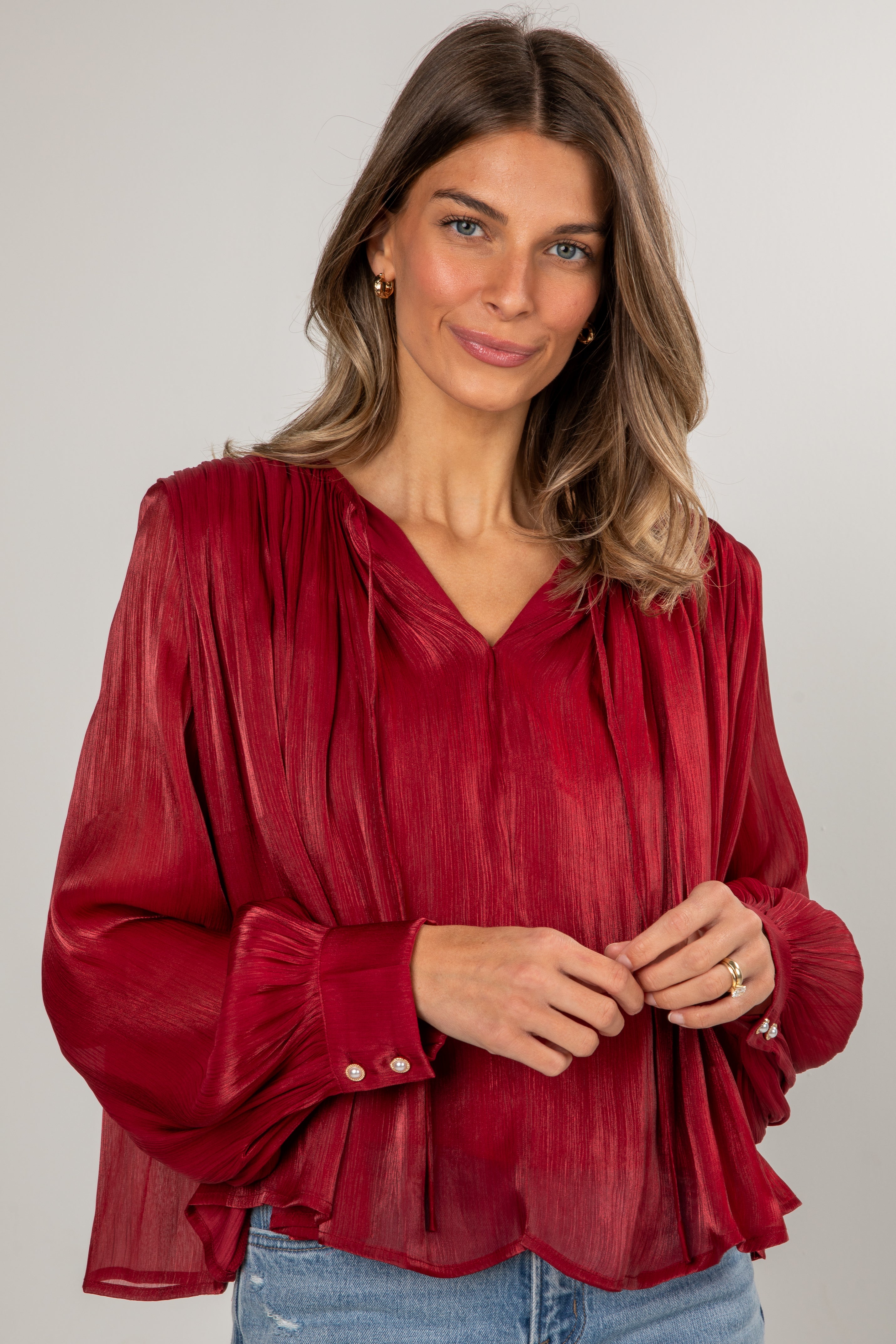 Cranberry Gala Blouse