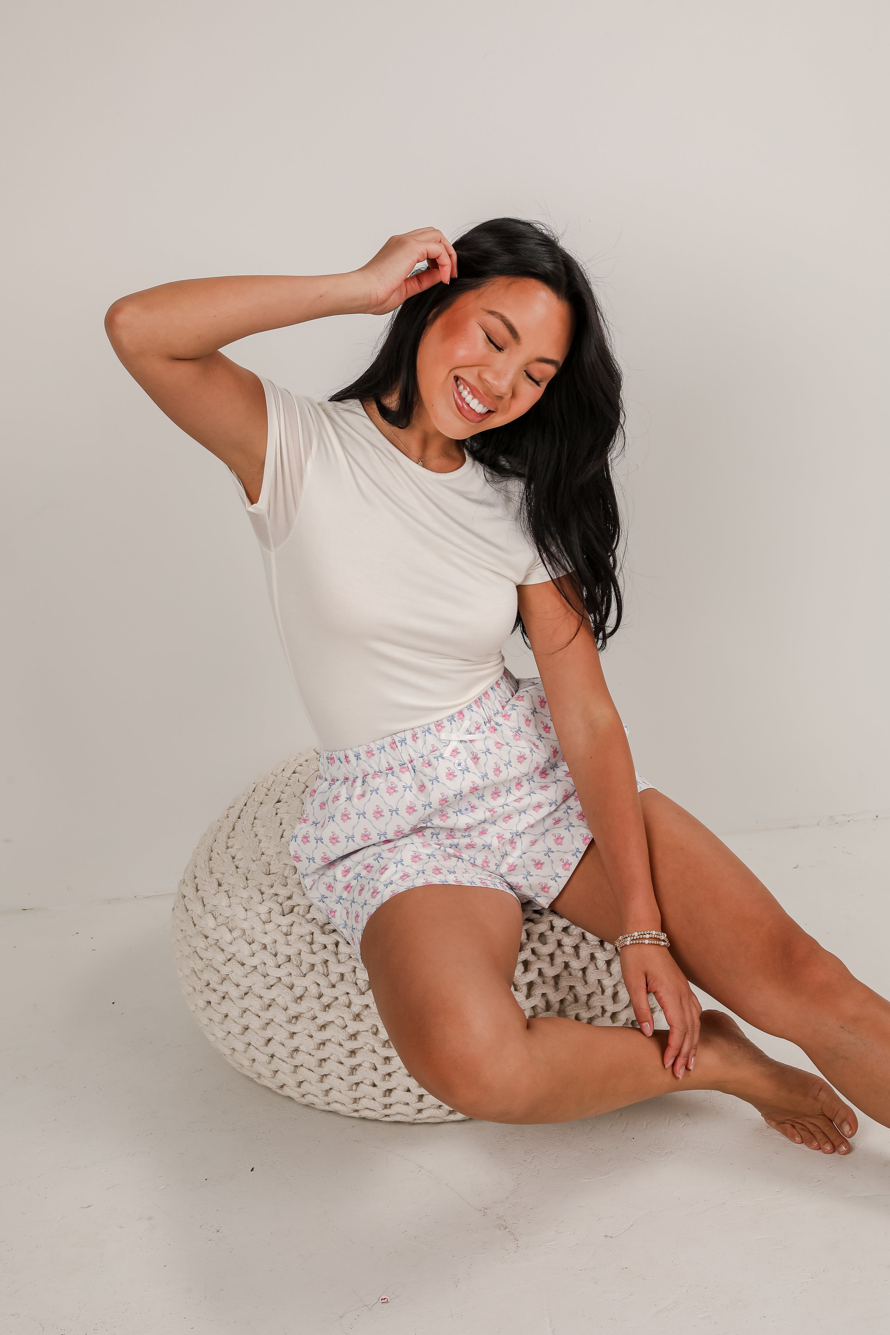 Today's The Day Floral Bow Shorts