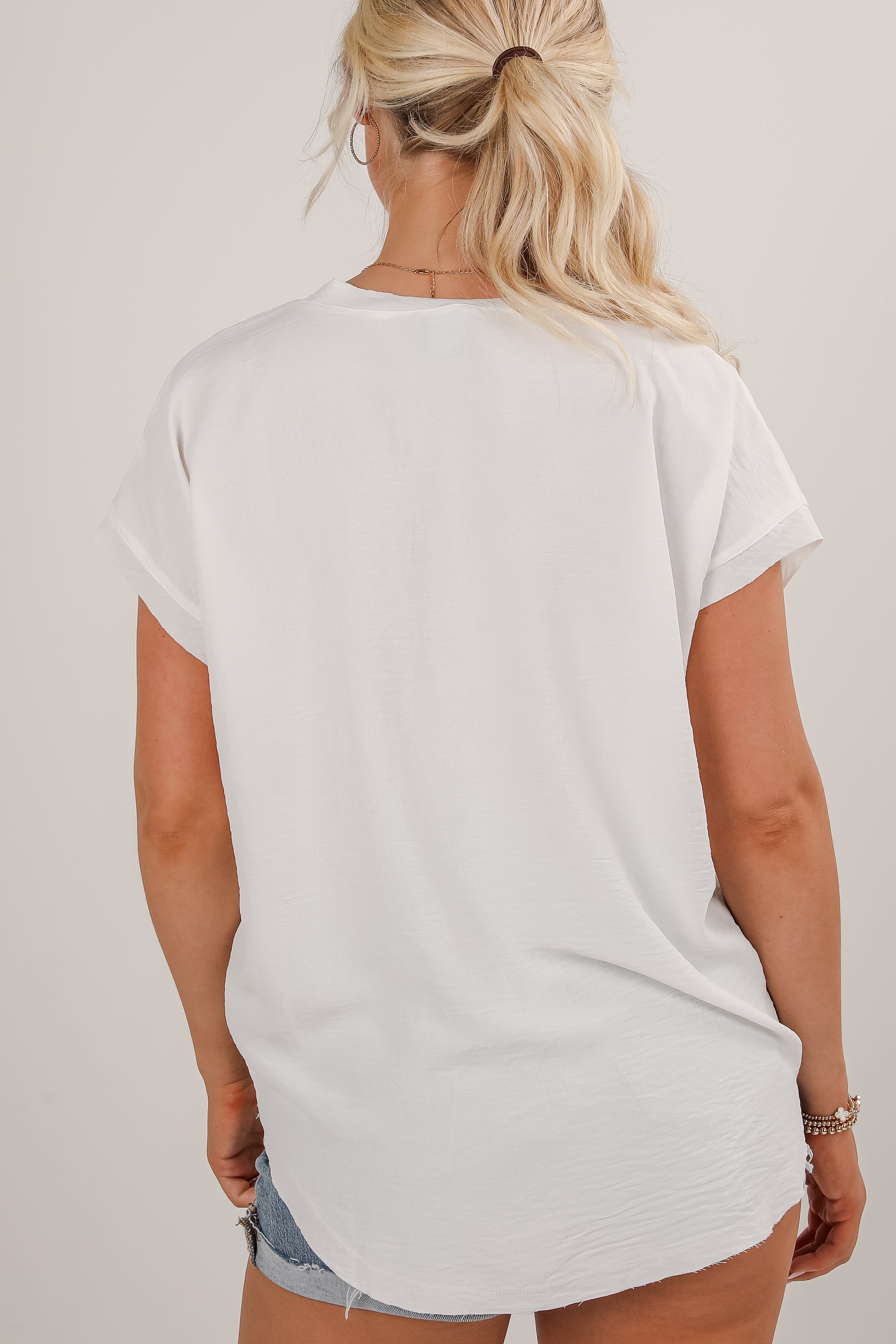 All The Charm V-Neck Blouse