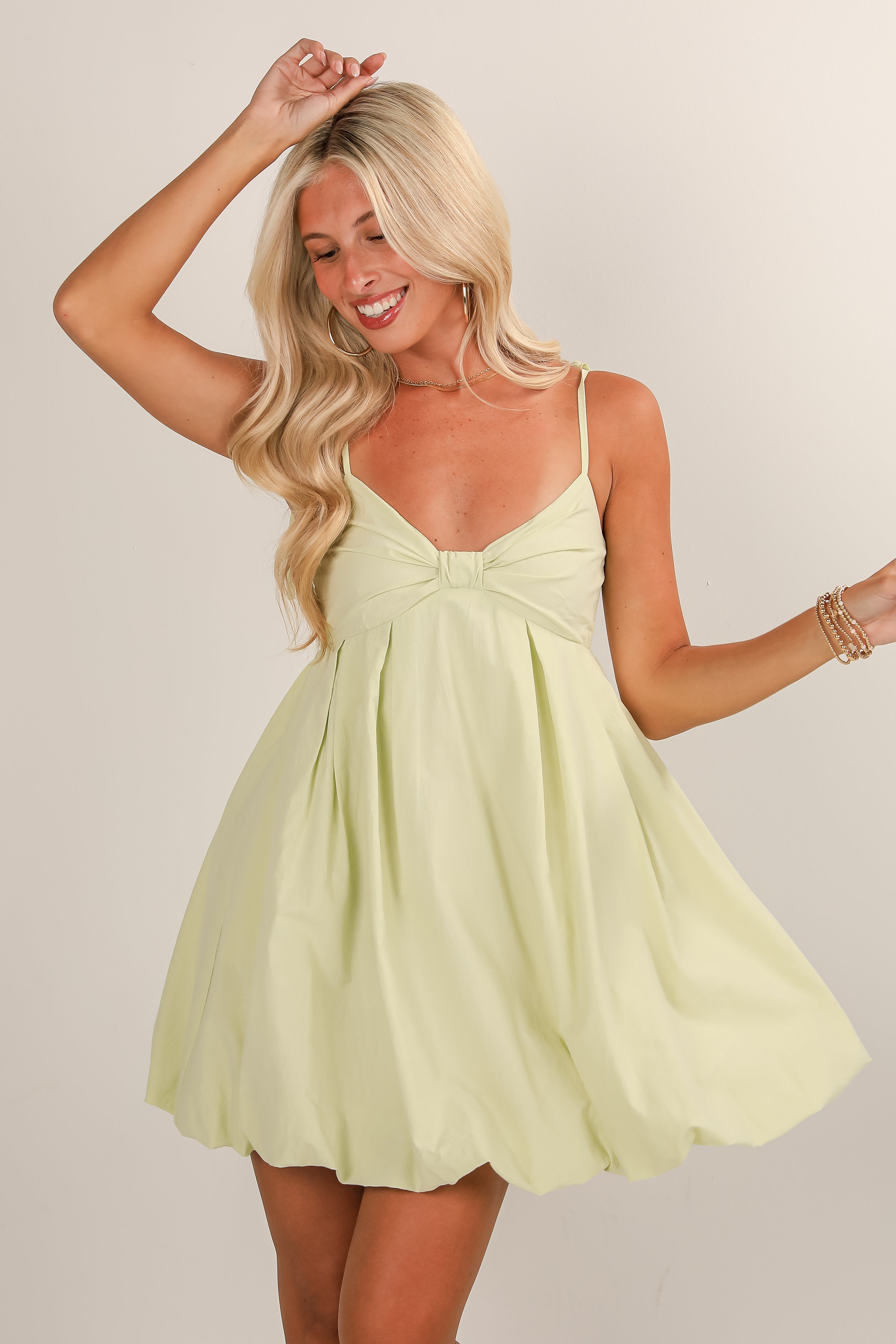 Simple Steps Lime Mini Dress