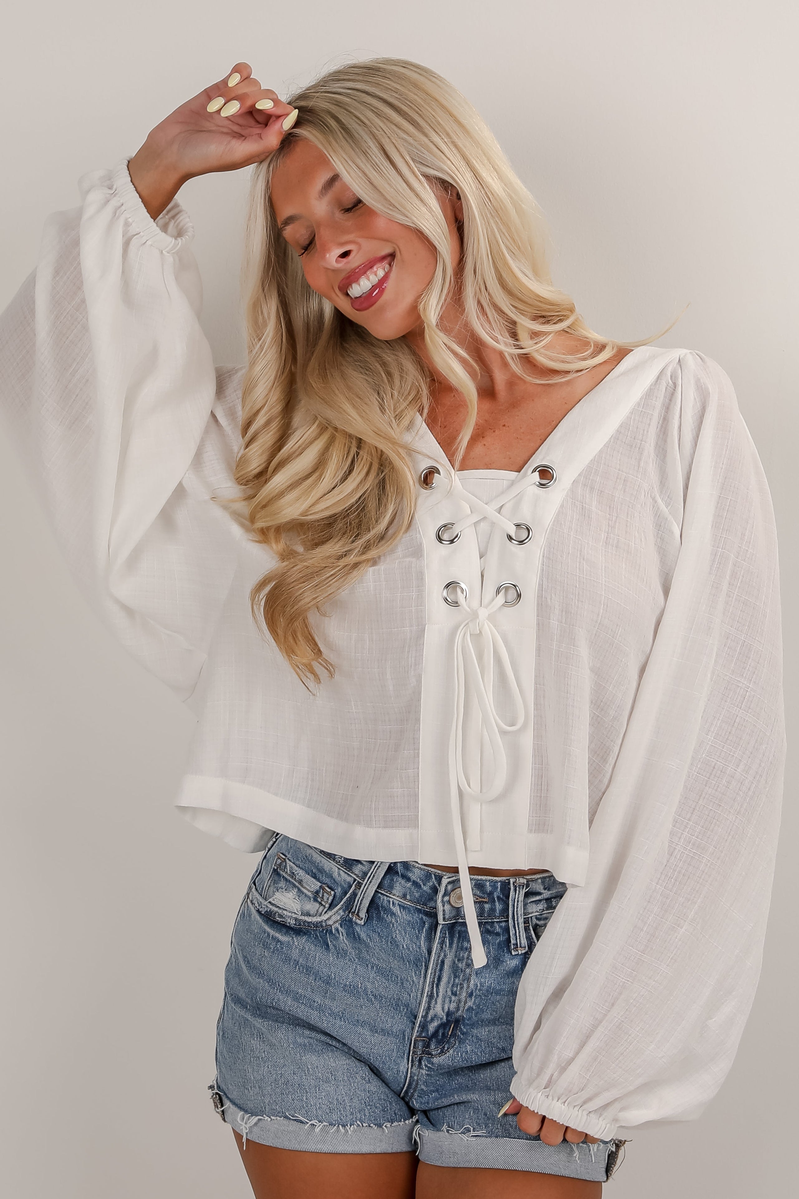 Sweet Thoughts White Blouse