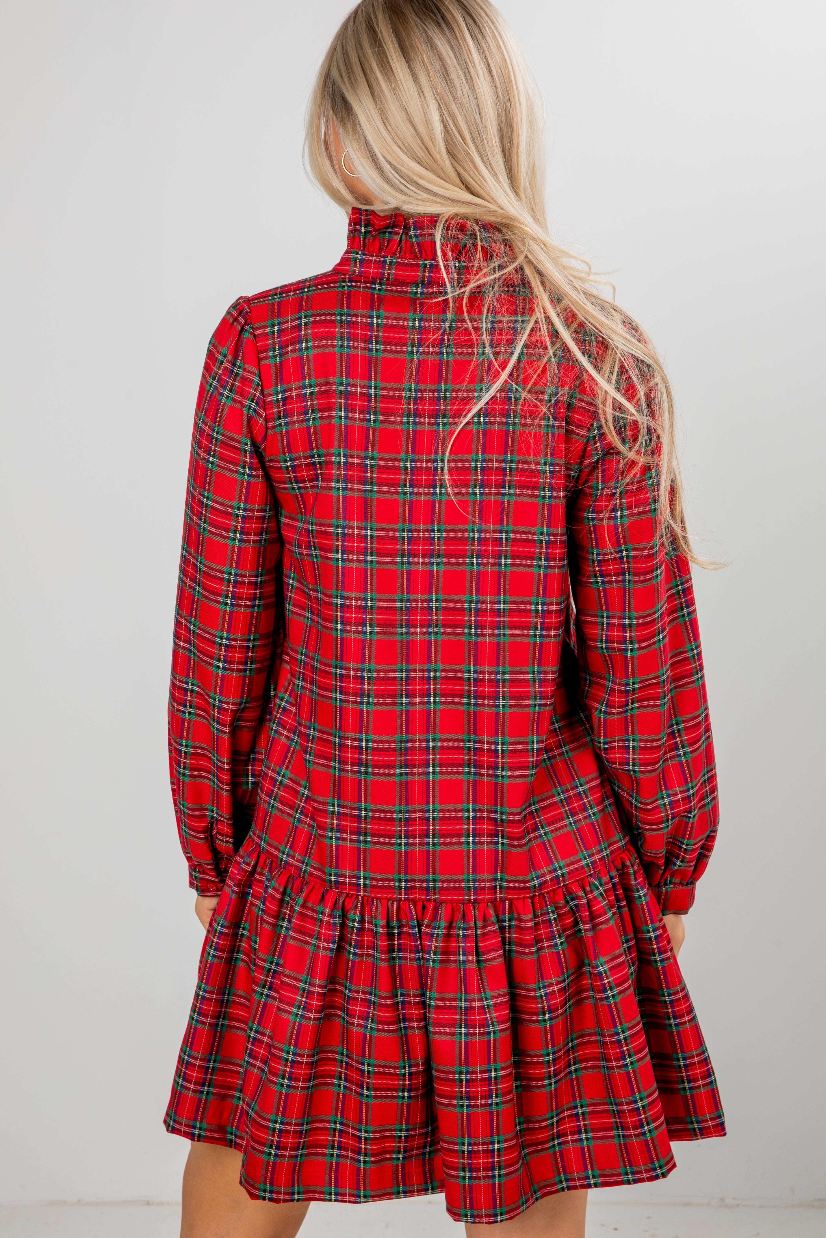 Tis The Season Red Plaid Mini Dress