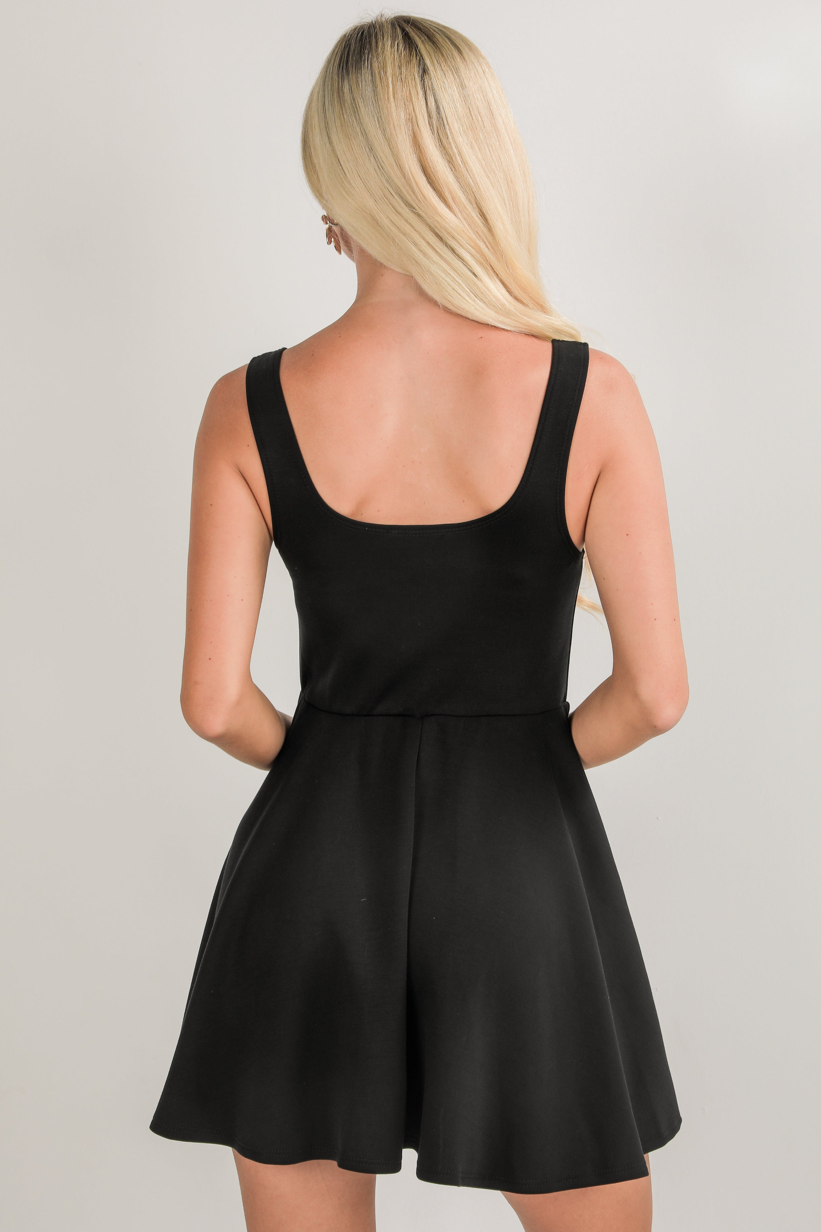 Heart On My Sleeve Black Mini Dress