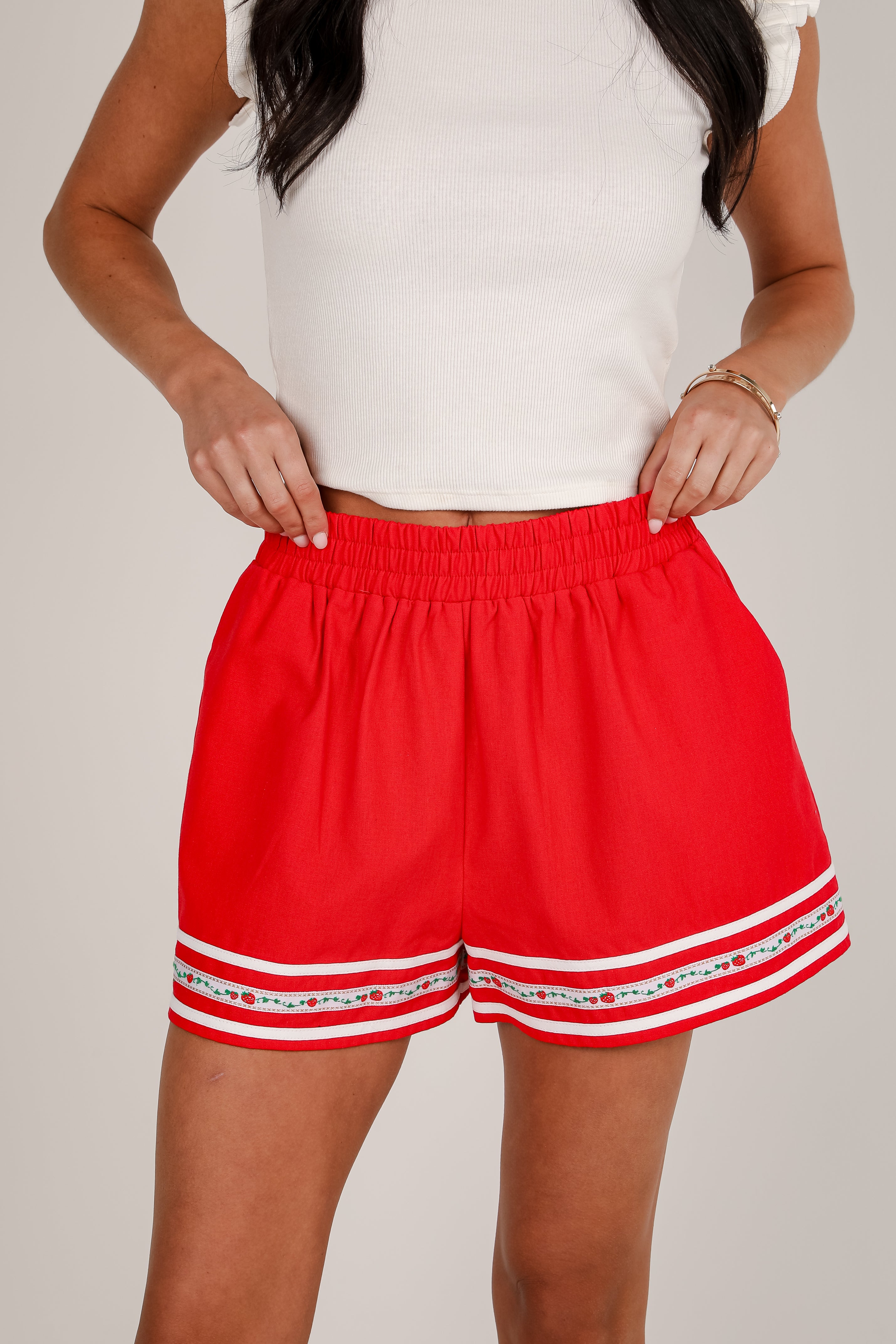 You're Berry Cute Red Shorts