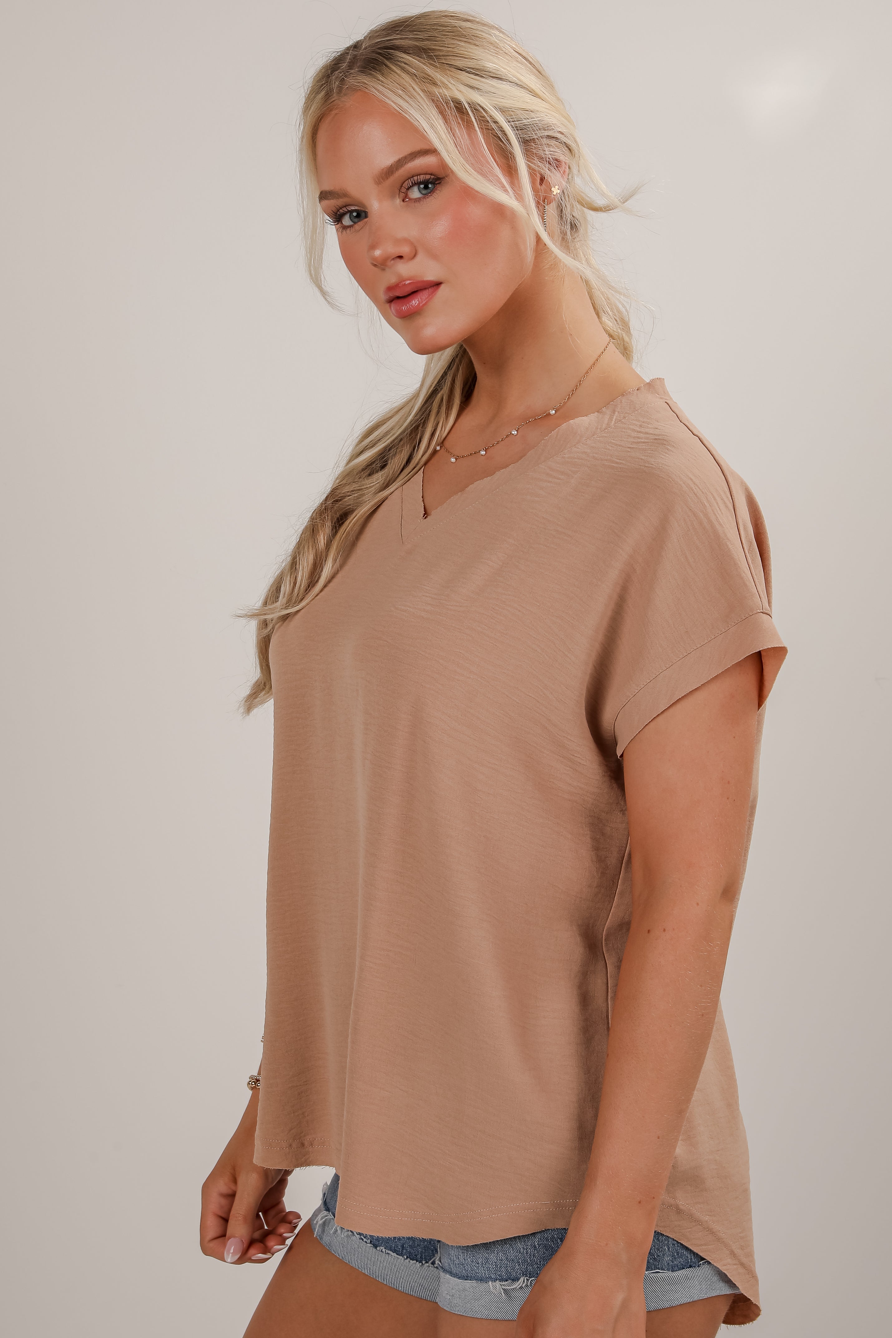 All The Charm V-Neck Blouse