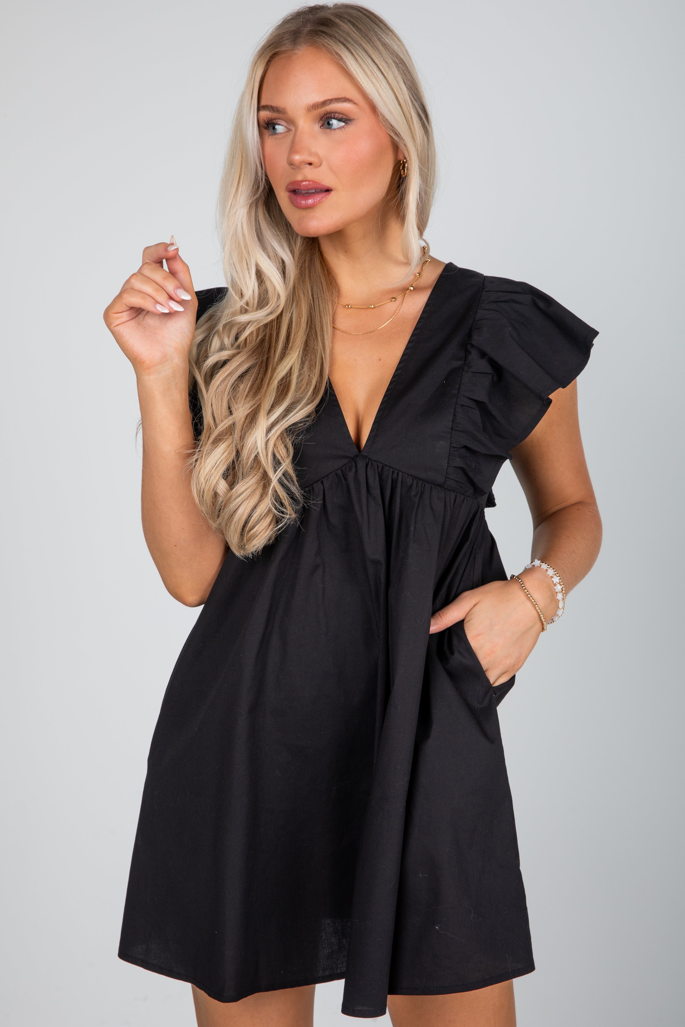 Come For It Black Mini Dress