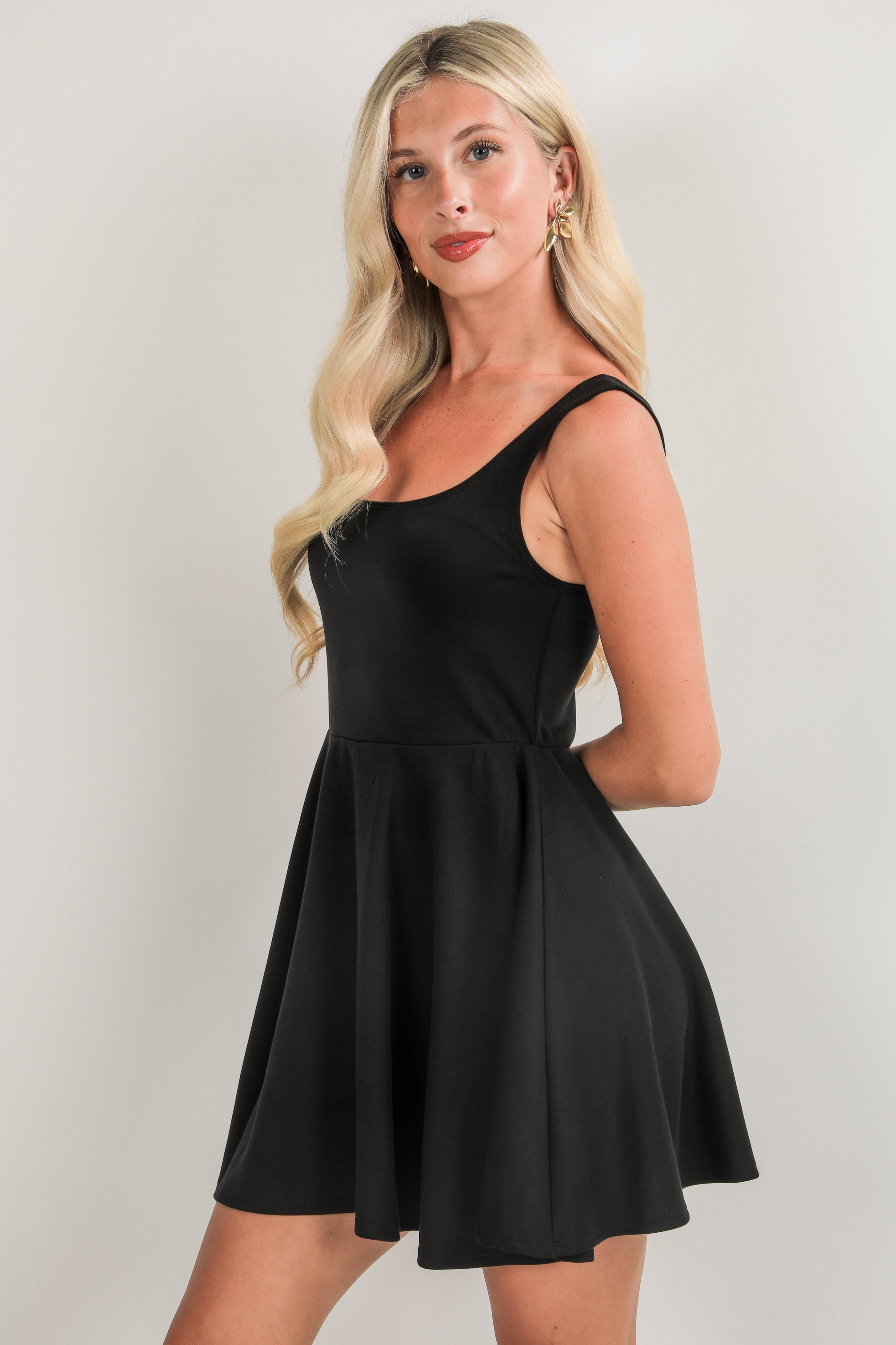 Heart On My Sleeve Black Mini Dress