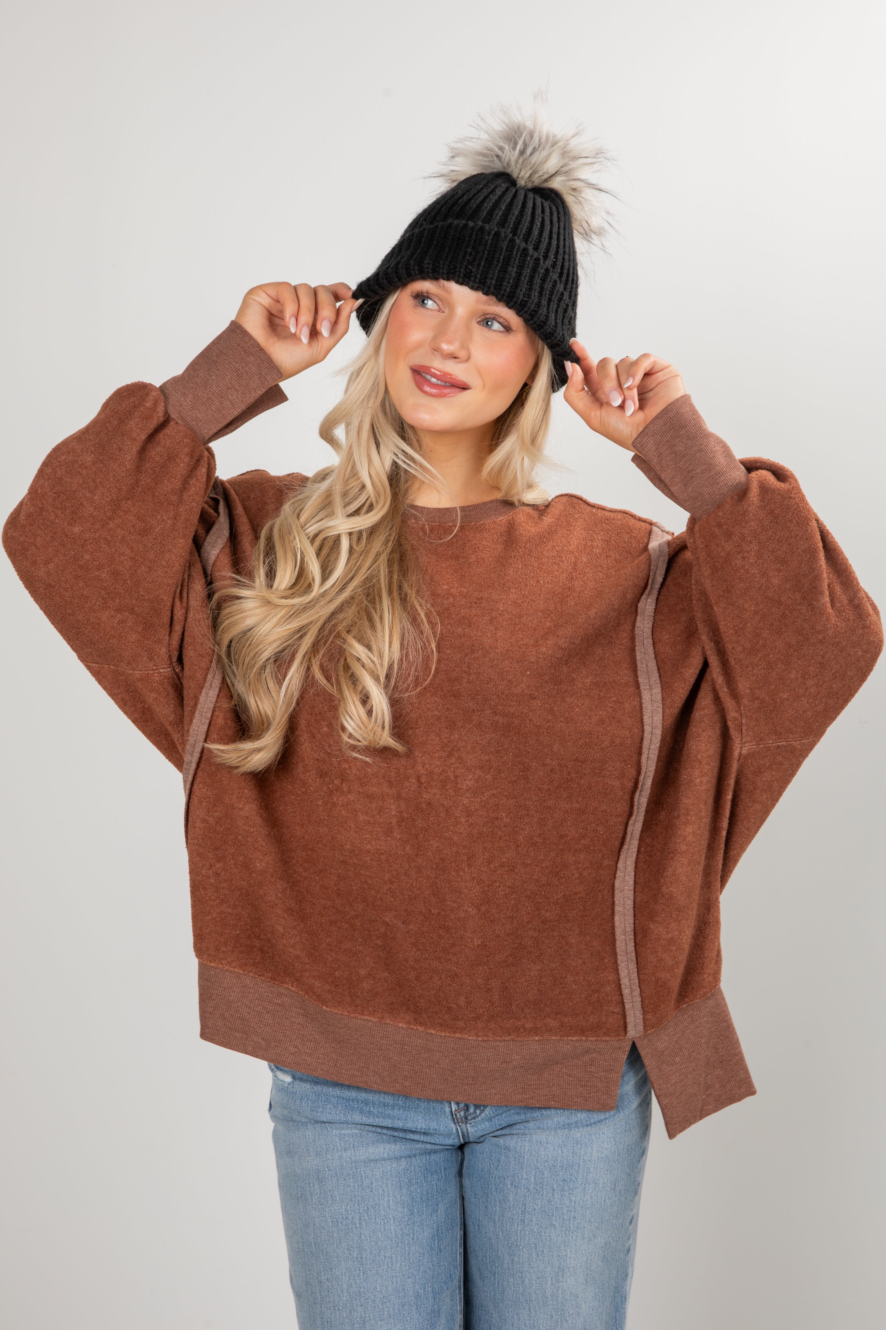 Snuggly Touch Soft Knit Oversized Pullover - DOORBUSTER