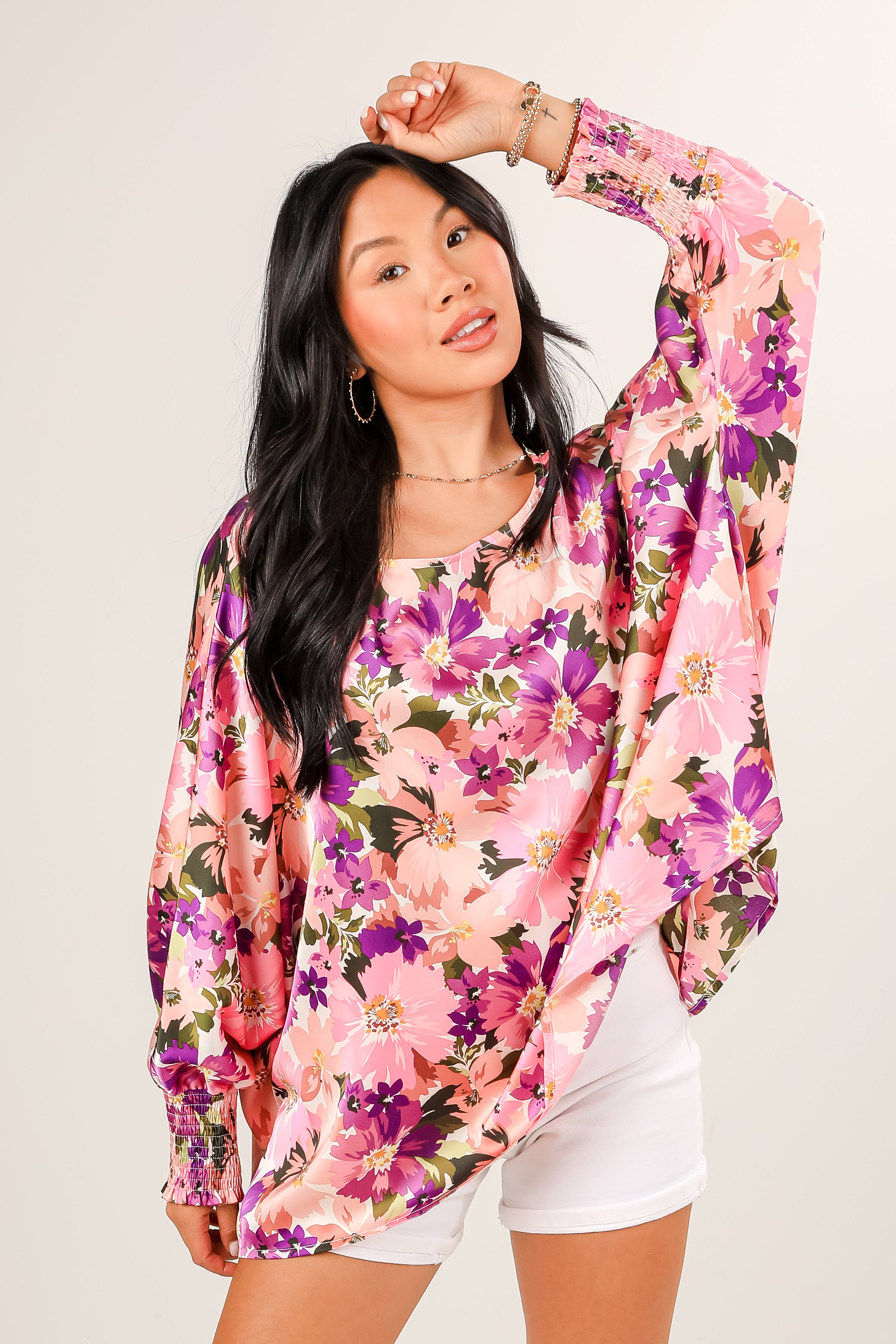 Extravagant Moment Pink Floral Blouse
