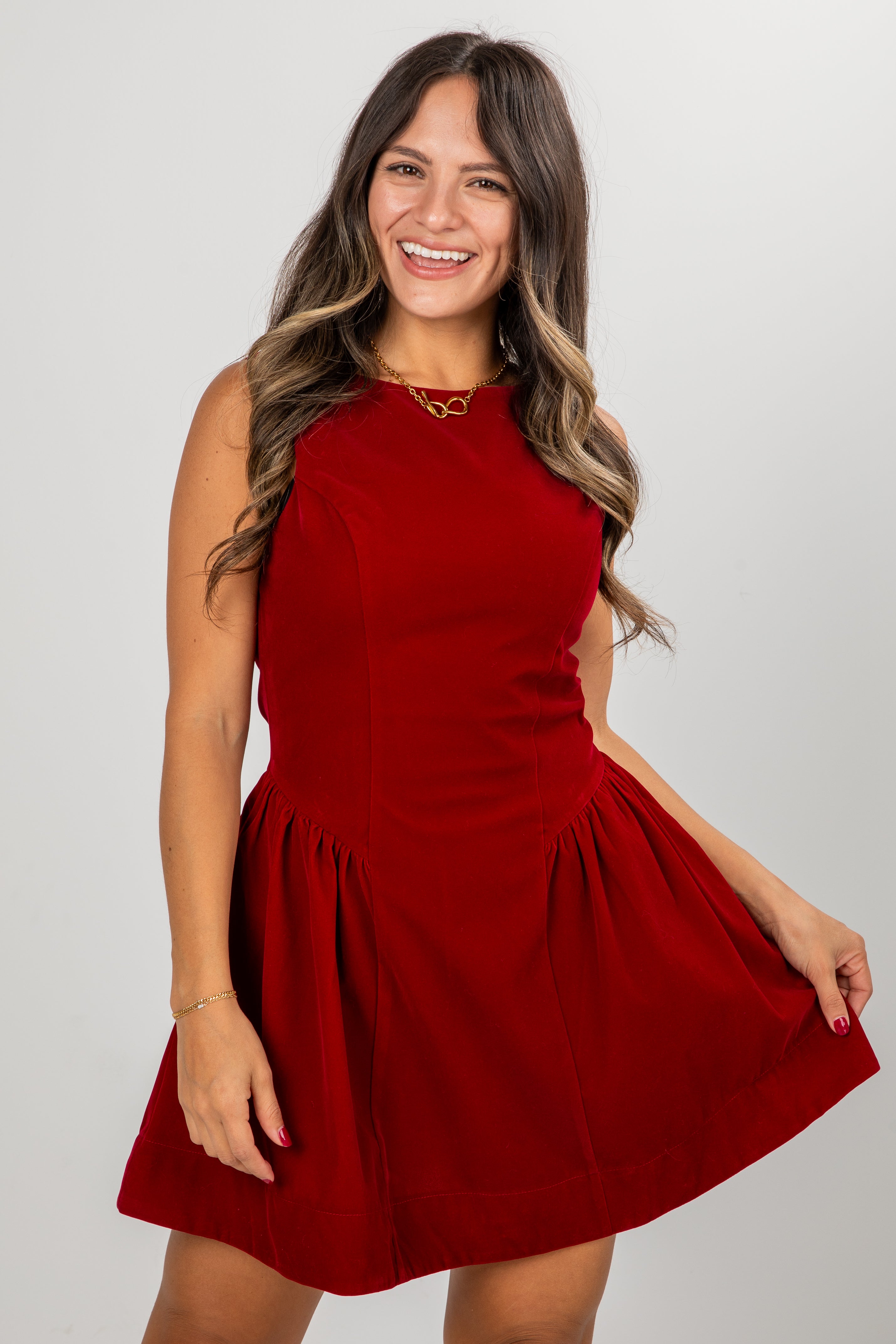 Sugarplum Red Velvet Dress
