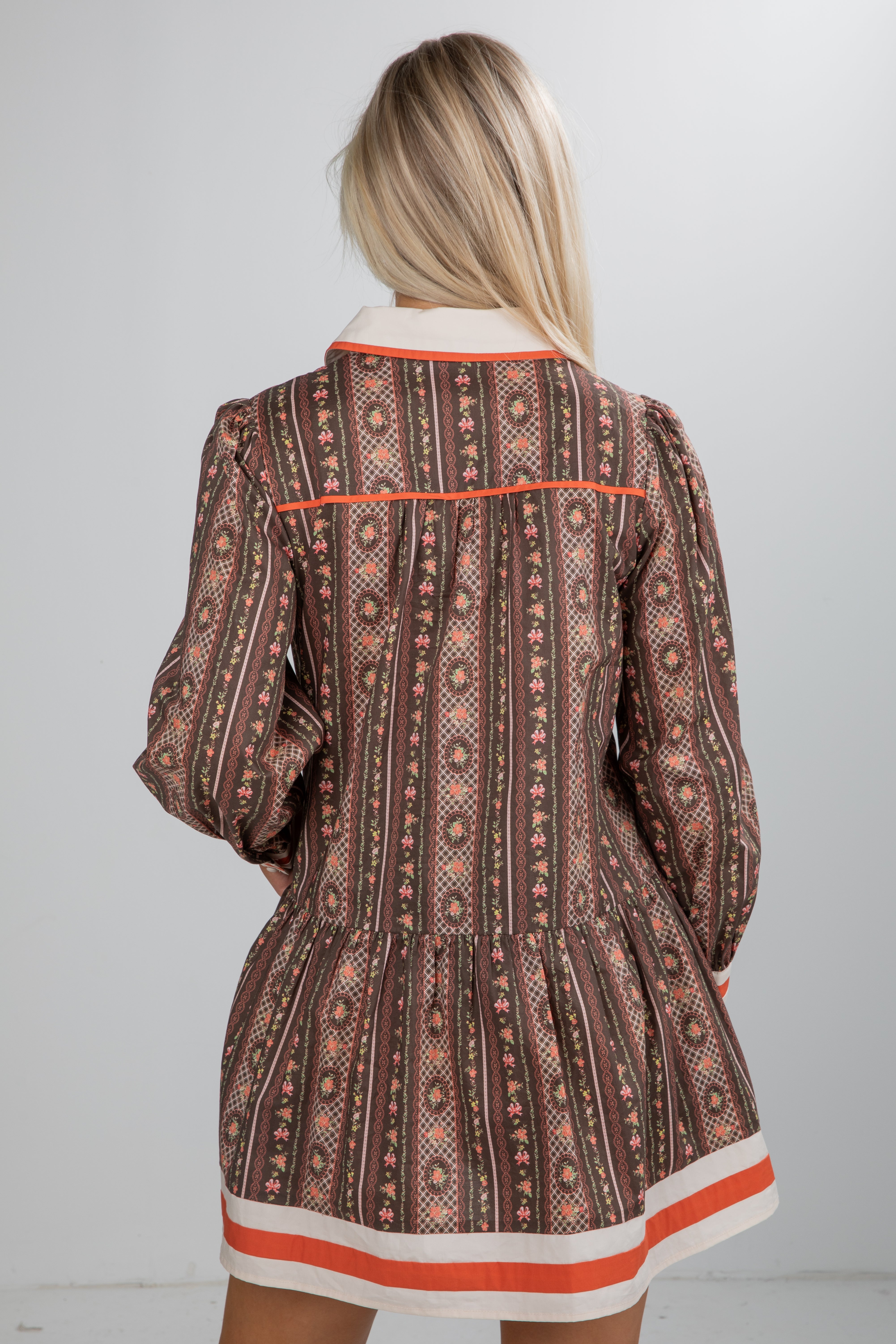 Festive Flair Olive Floral Mini Dress