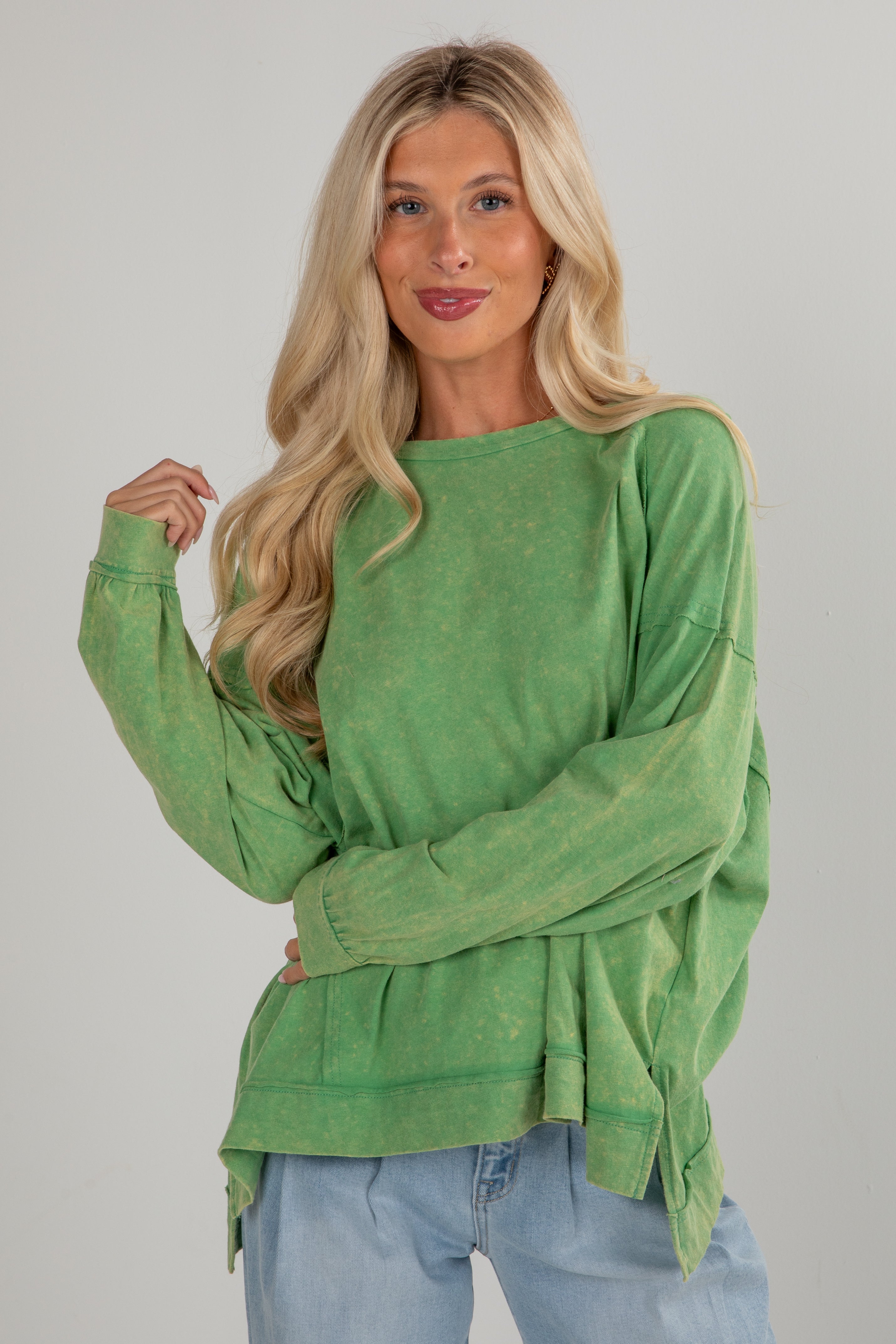 Best Start To The Day Kelly Green Top