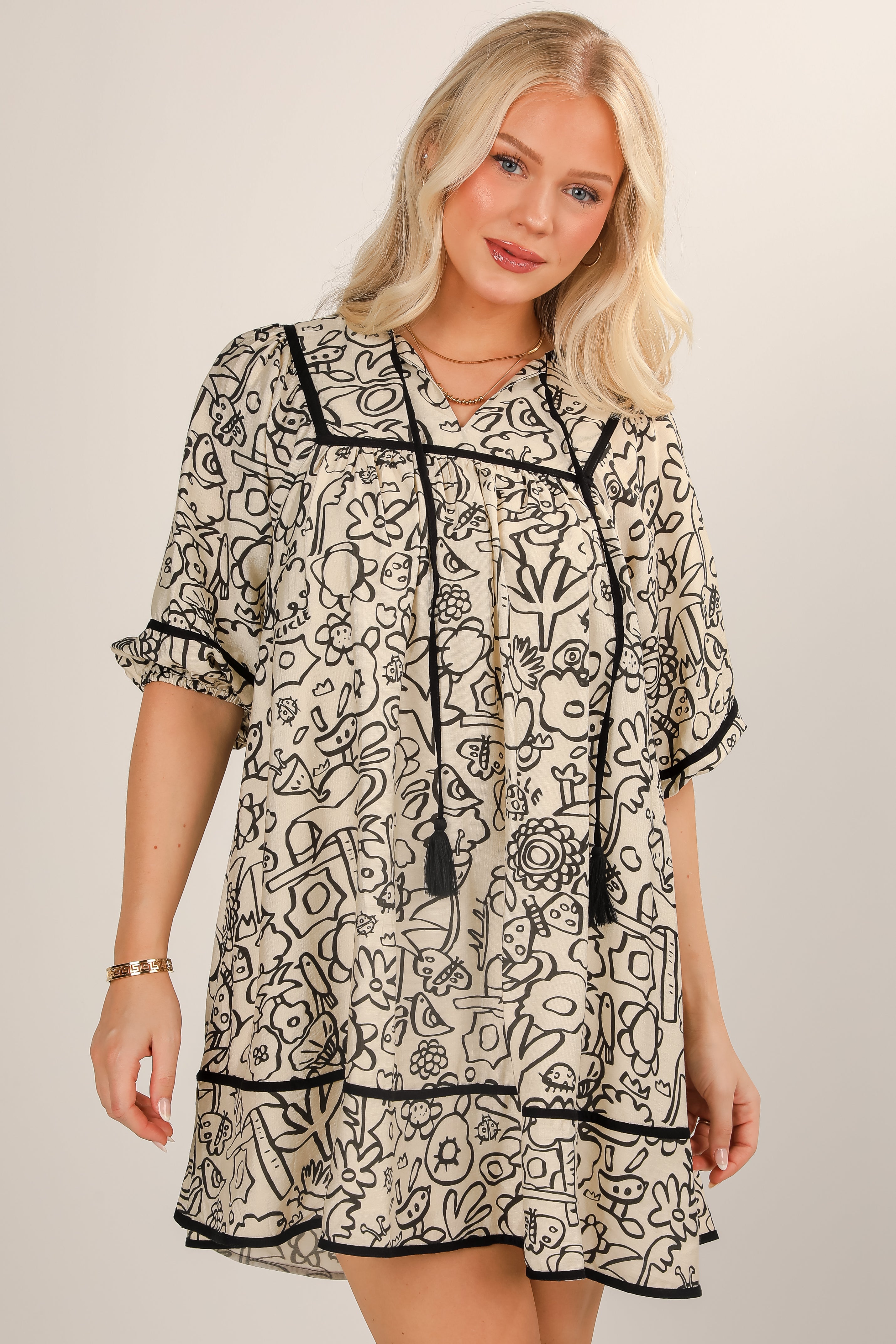 Summer Escapades Taupe Mini Dress