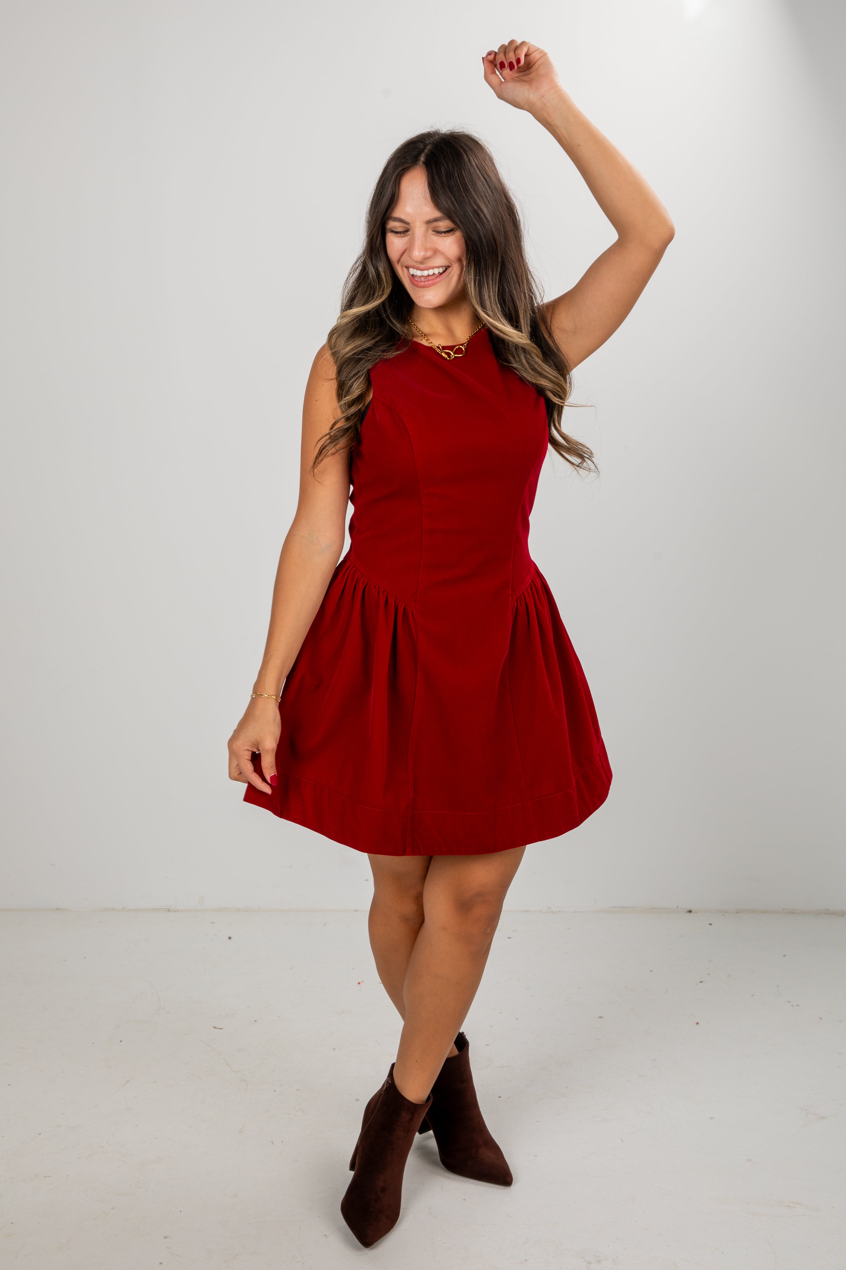 Sugarplum Red Velvet Dress