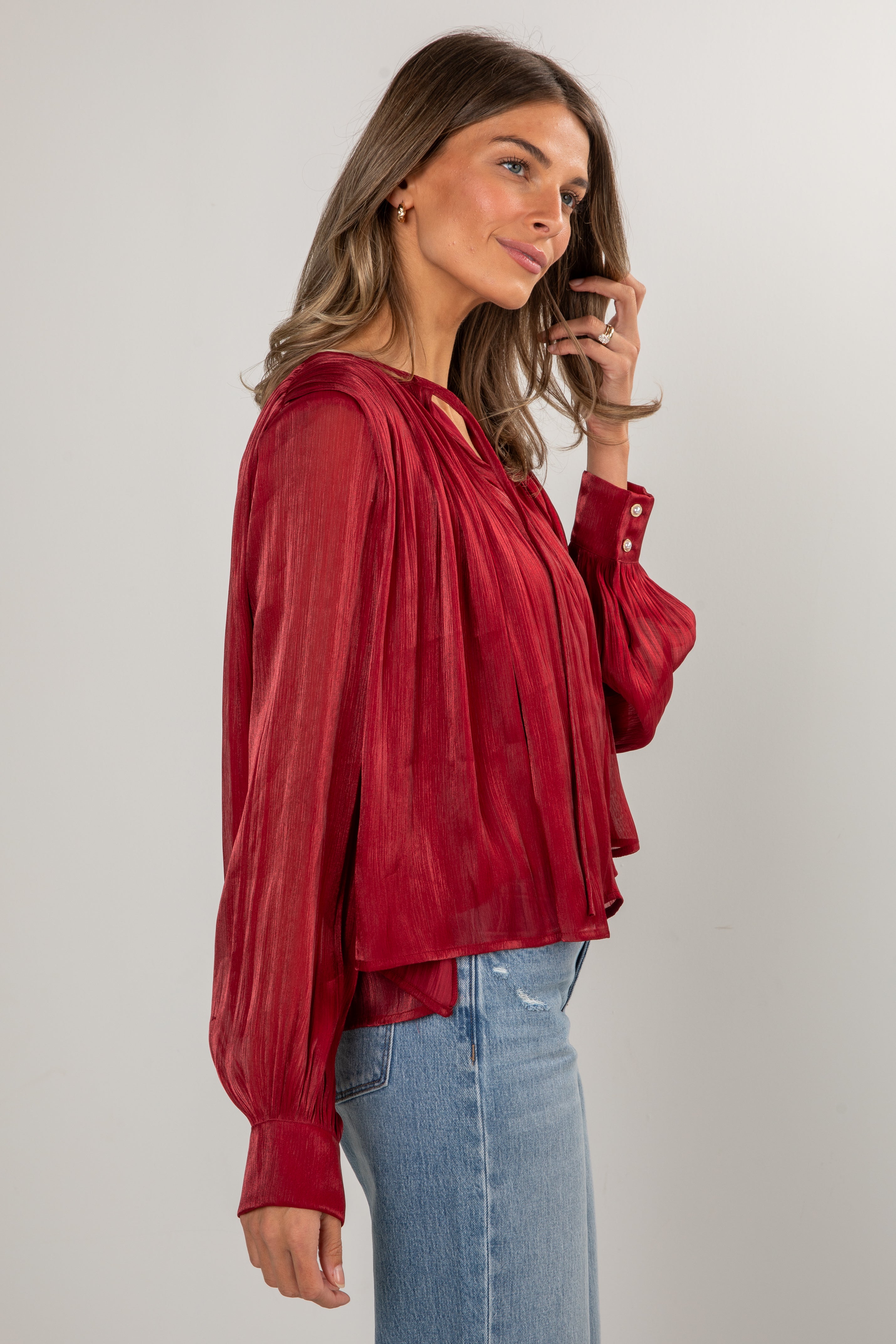 Cranberry Gala Blouse