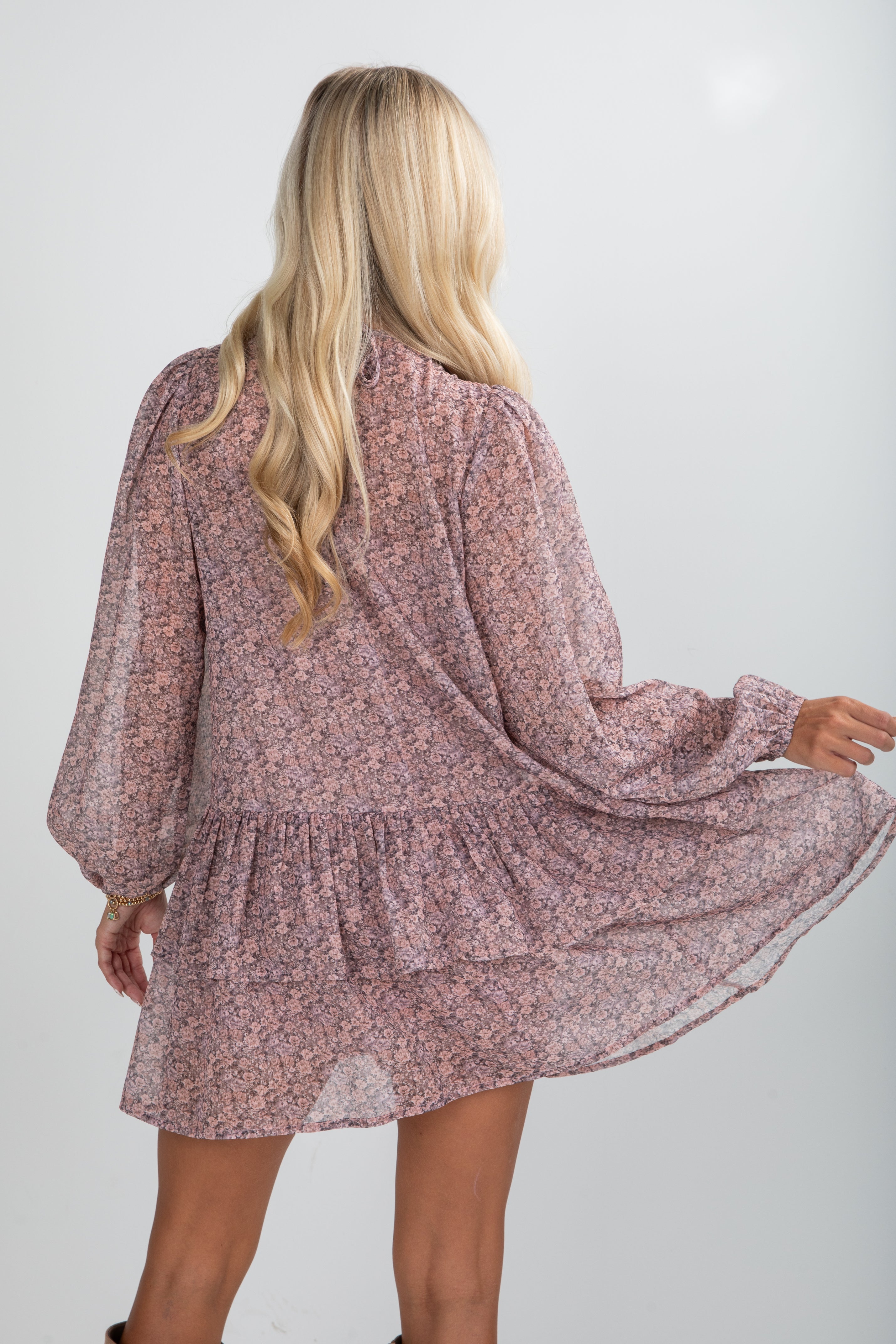 Too Good To Miss Blush Floral Mini Dress