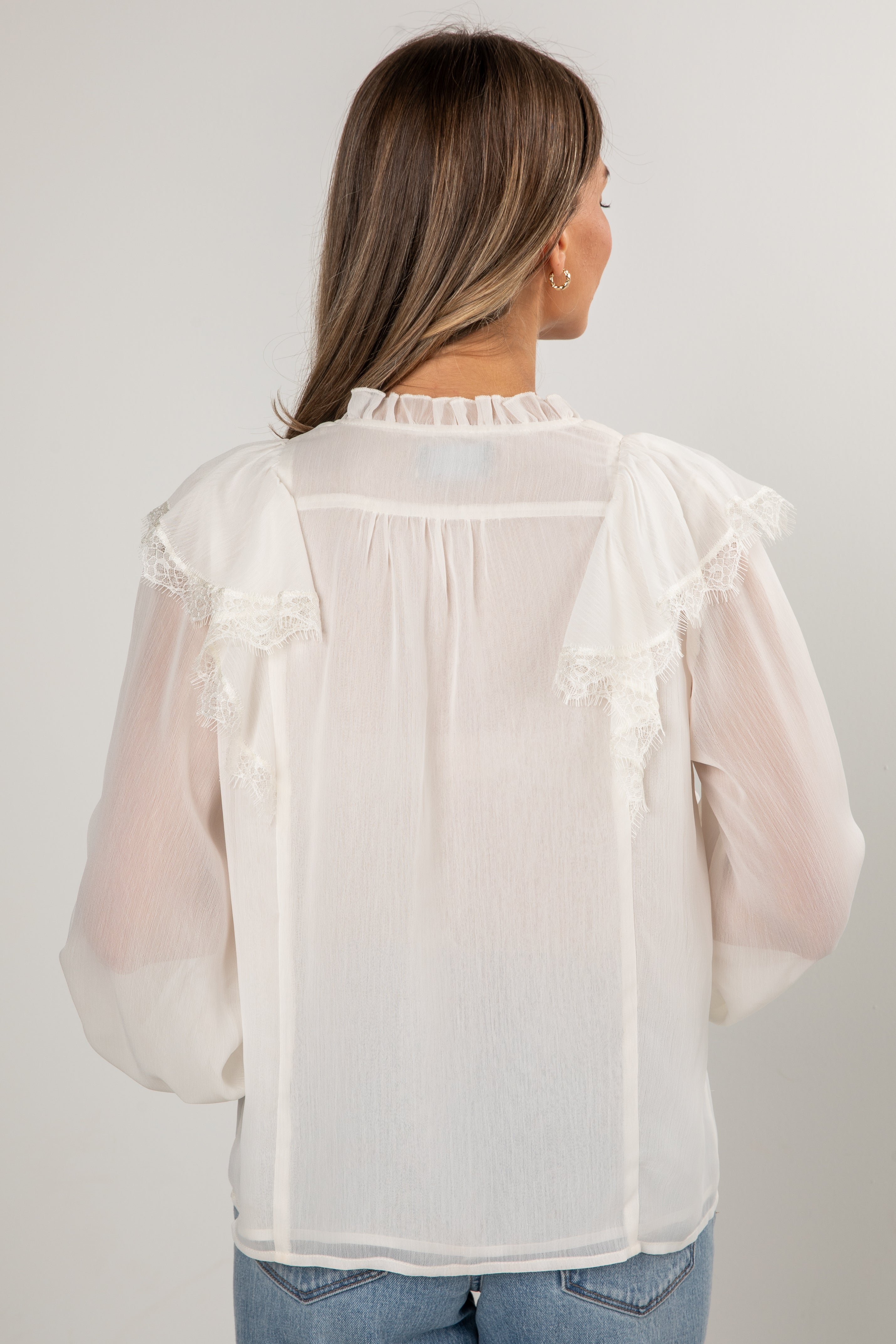 White Christmas Ivory Blouse