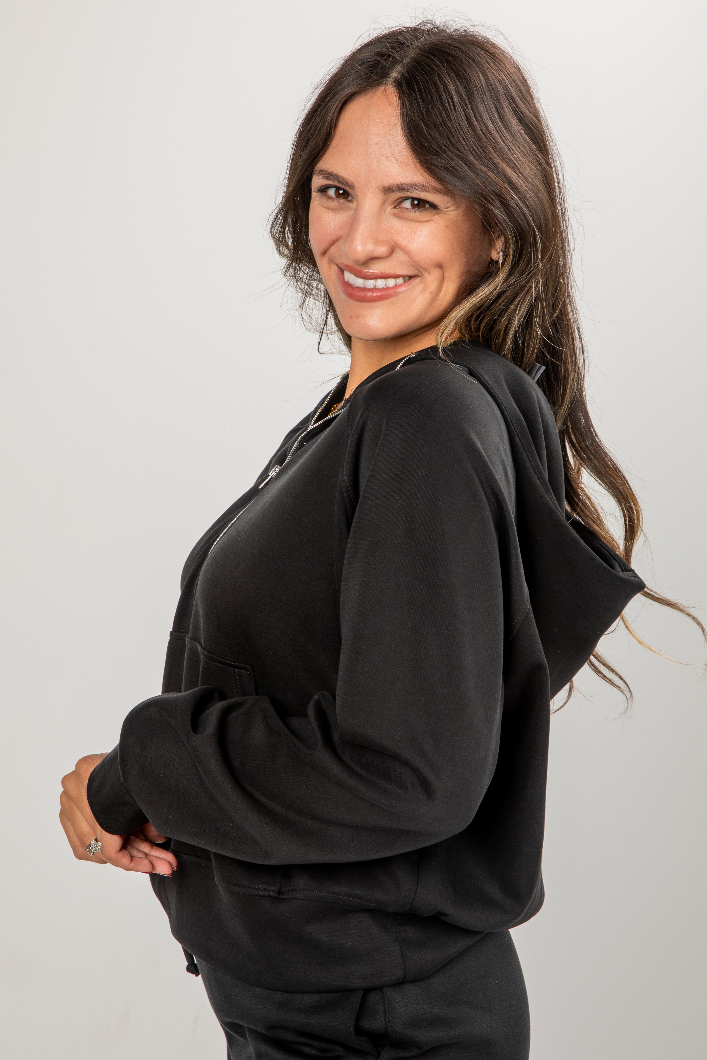 Ultra Air Soft Hooded Quarter Zip Pullover