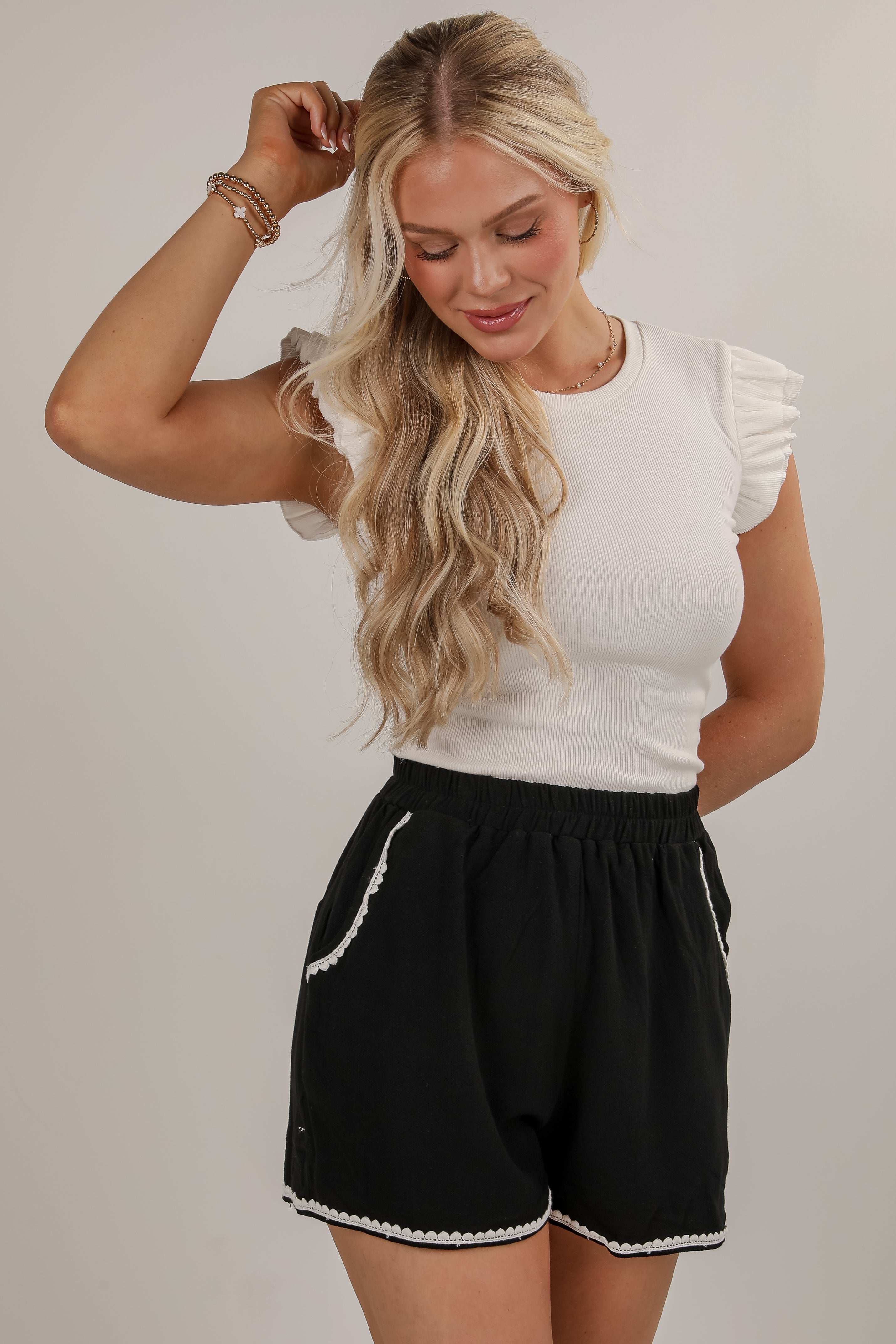 What You Want Black Shorts - DU DEAL