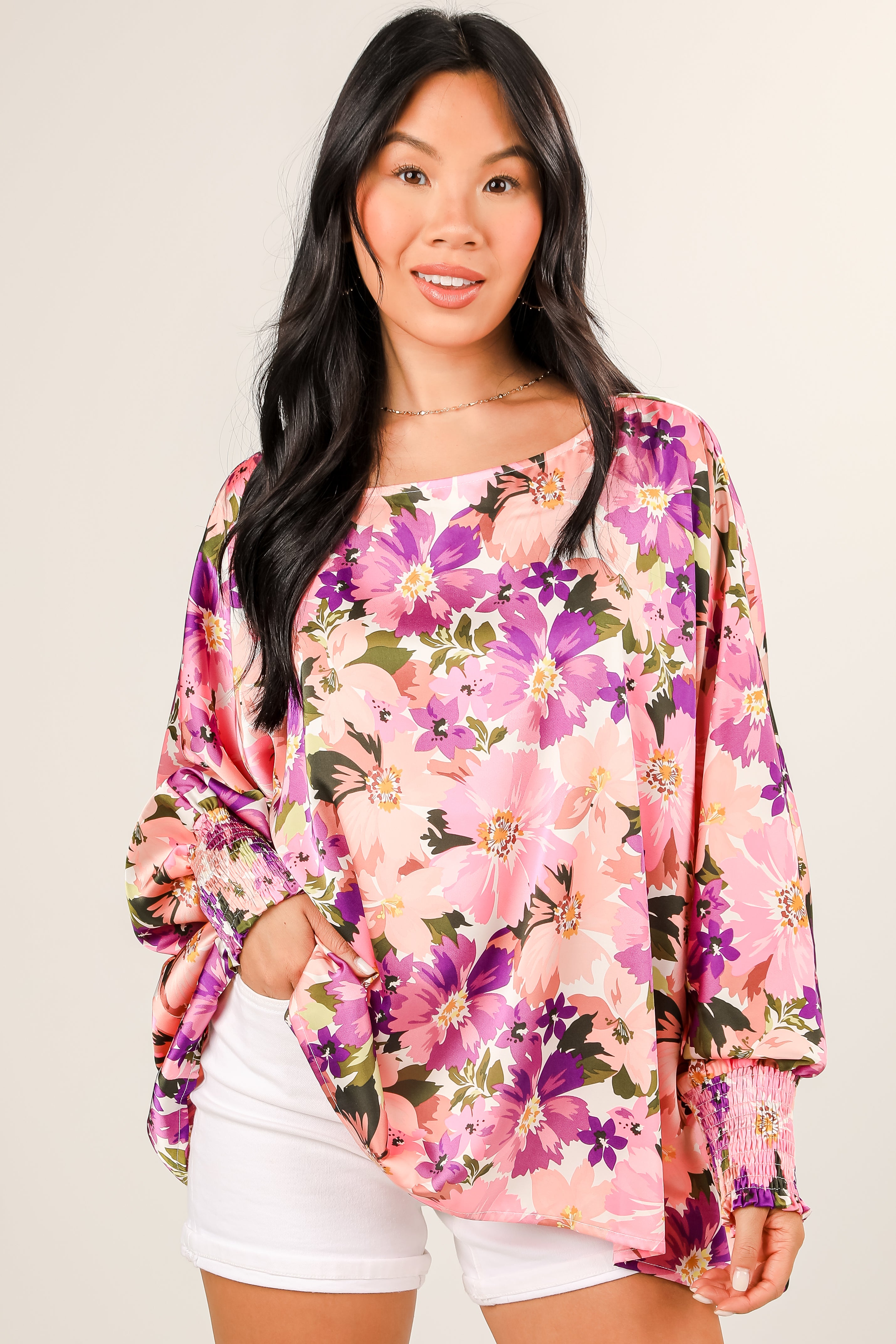 Extravagant Moment Pink Floral Blouse