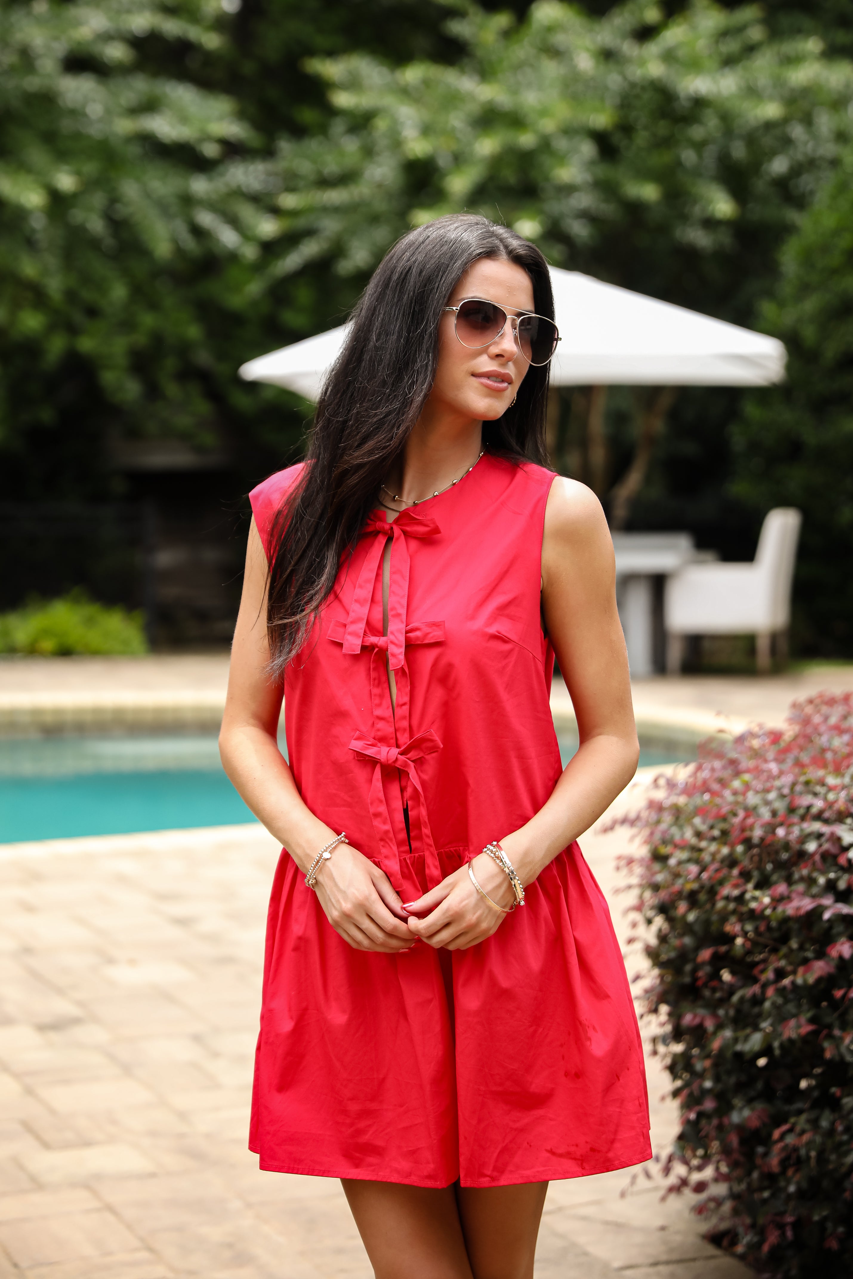 Coming Back For You Bow Mini Dress