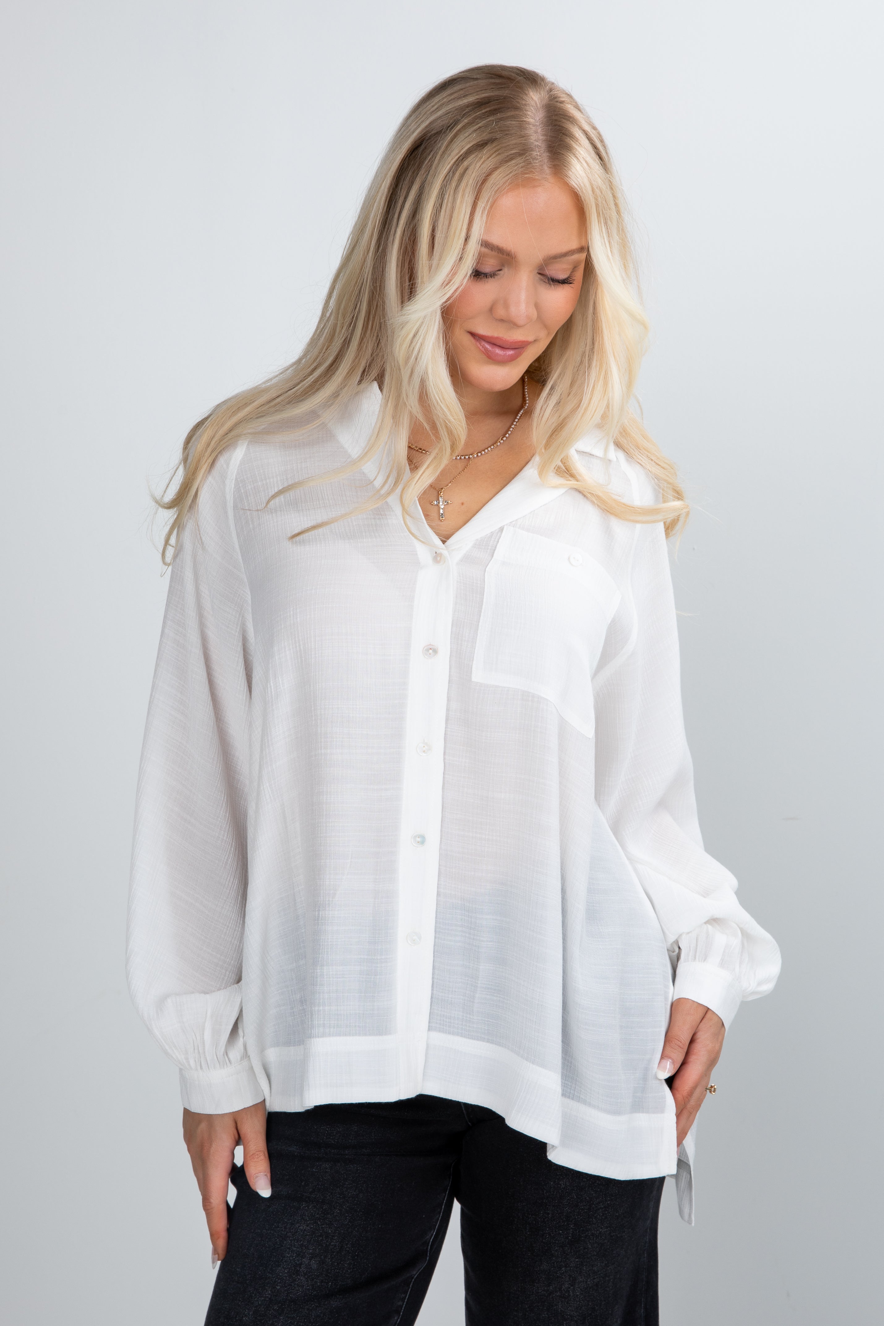 Work For It Off White Blouse