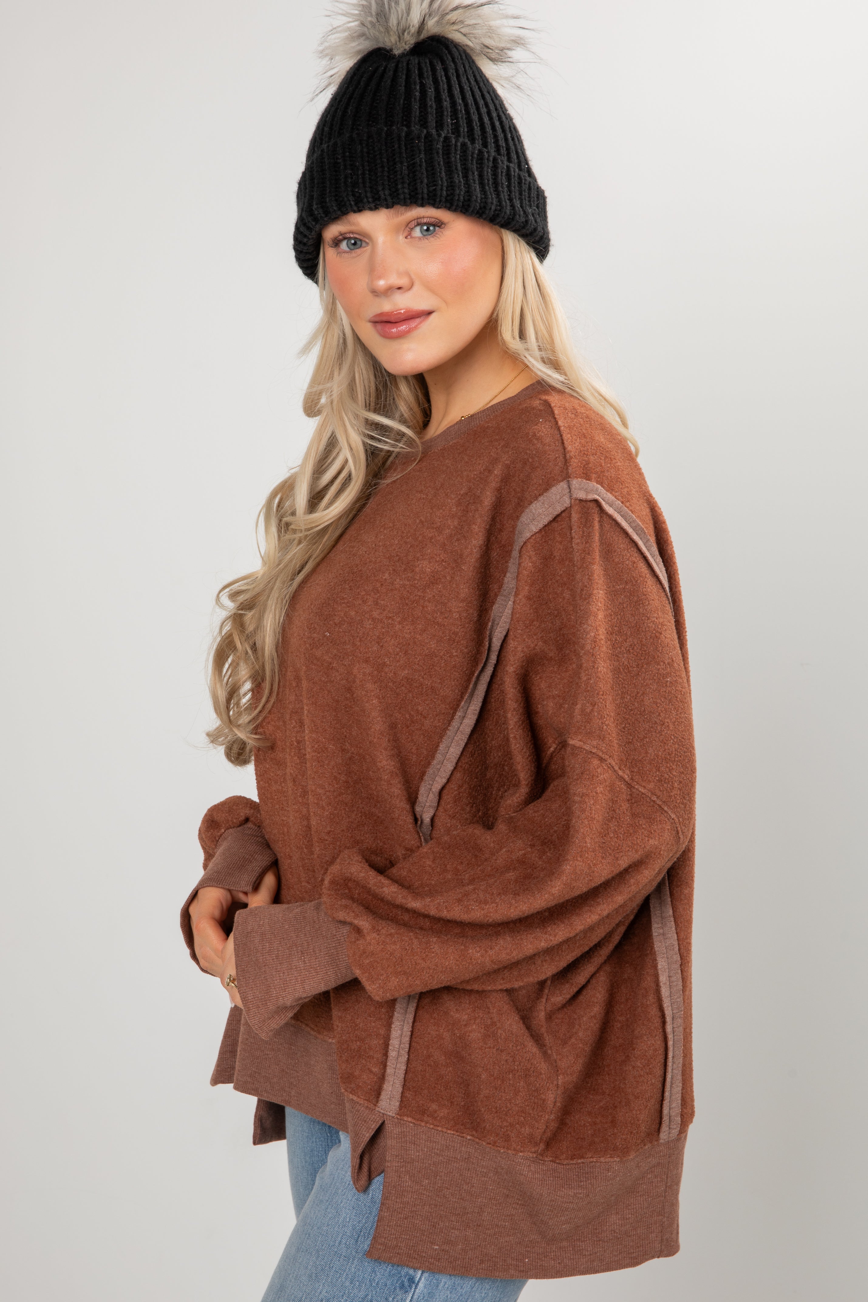 Snuggly Touch Soft Knit Oversized Pullover - DOORBUSTER